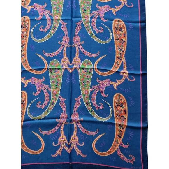 NEW ETRO women's paisley & floral print silk blend sheer scarf in multicolor - Picture 2 of 2